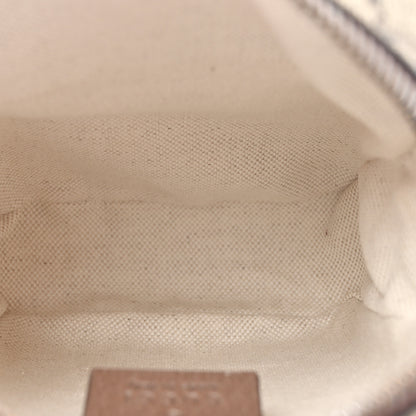 Gucci GG Supreme Monogram Mini Neo Vintage Double Zip Messenger Bag Beige New Acero Crop 5 of 10
