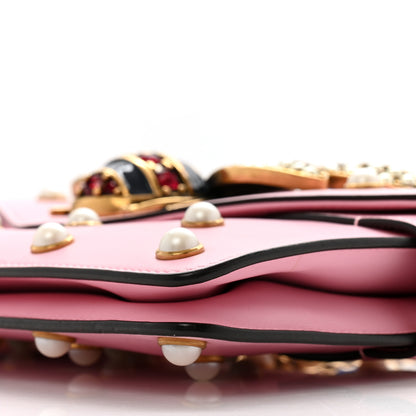 Gucci Nappa Pearl Studded Mini Queen Margaret Broadway Shoulder Bag Sugar Pink 10 of 14