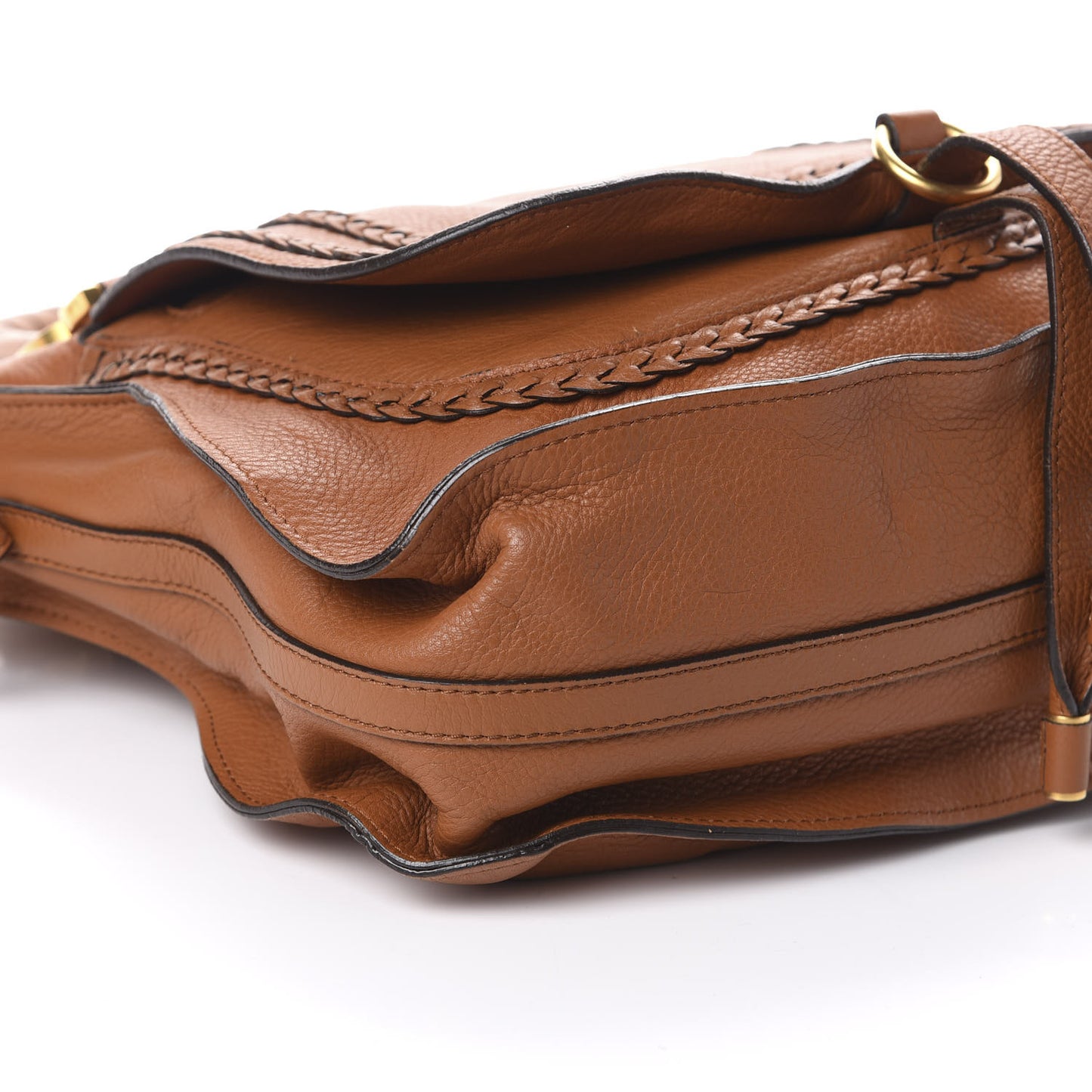Calfskin Braided Medium Marcie Satchel Tan