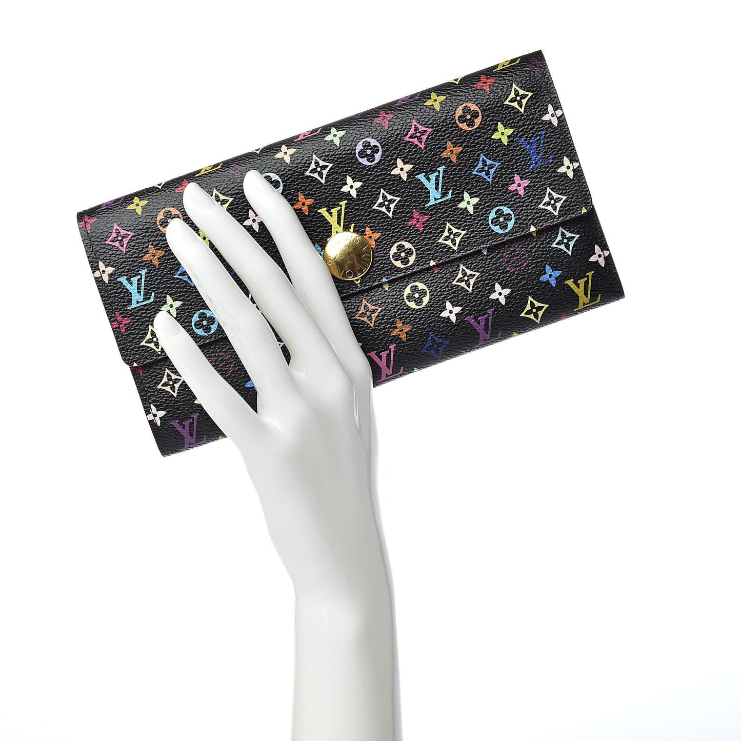 Monogram Multicolor Sarah Wallet Black Violet