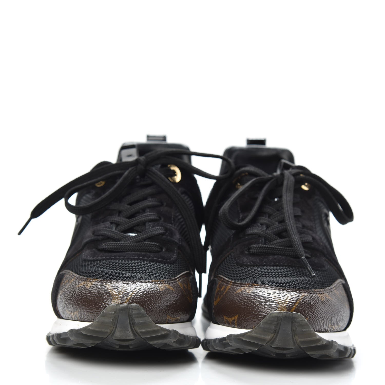 Louis Vuitton Suede Monogram Run Away Sneakers 35.5 Black 2 of 8