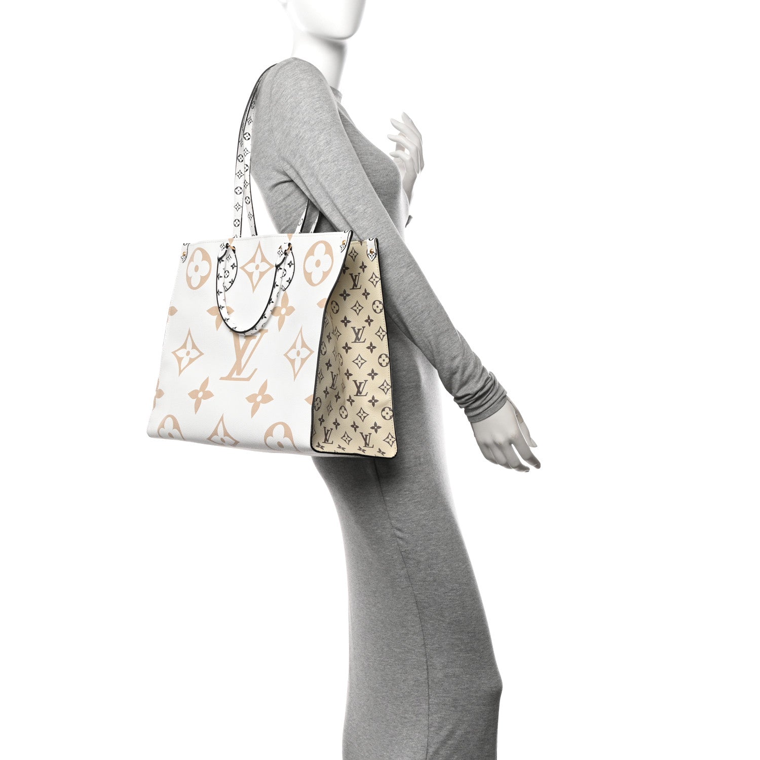 Louis Vuitton Monogram Giant Onthego GM Kaki Beige 2 of 10