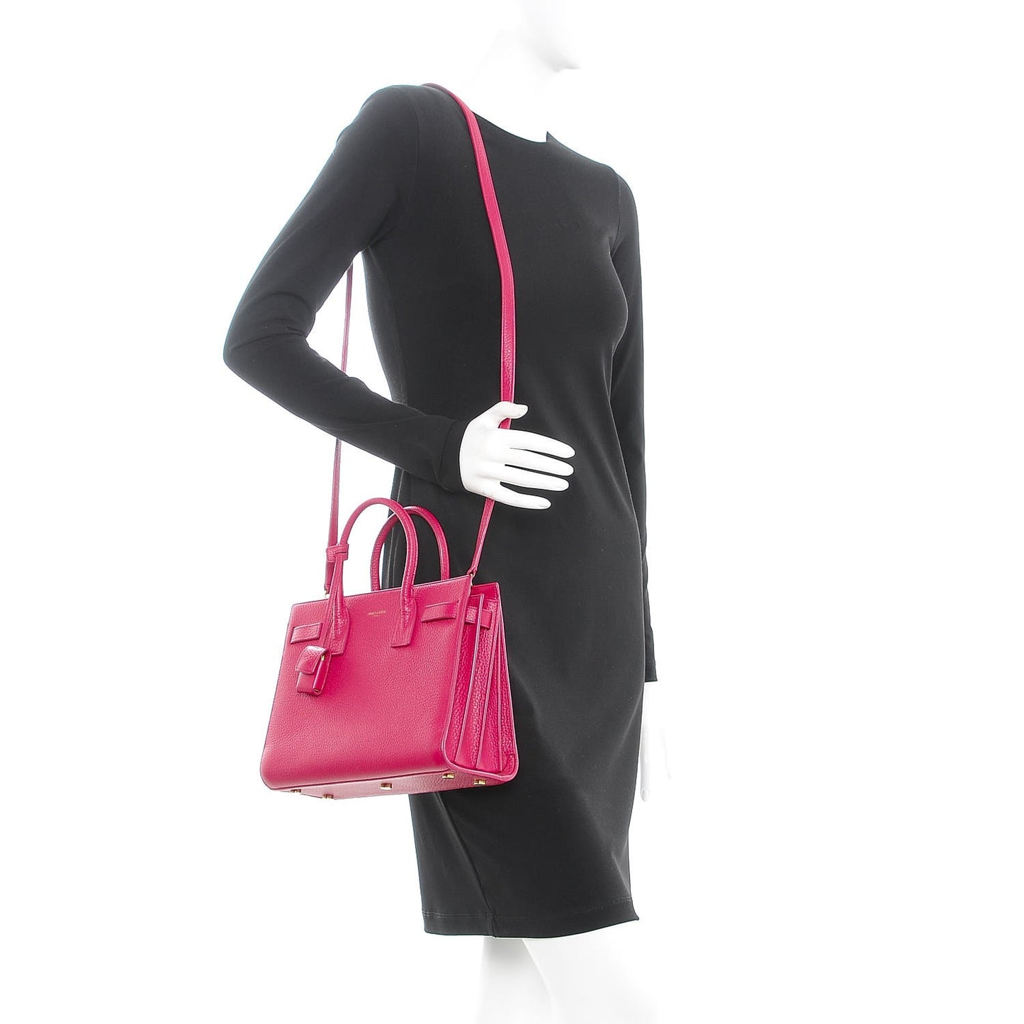 Calfskin Small Sac De Jour Lipstick Fuchsia