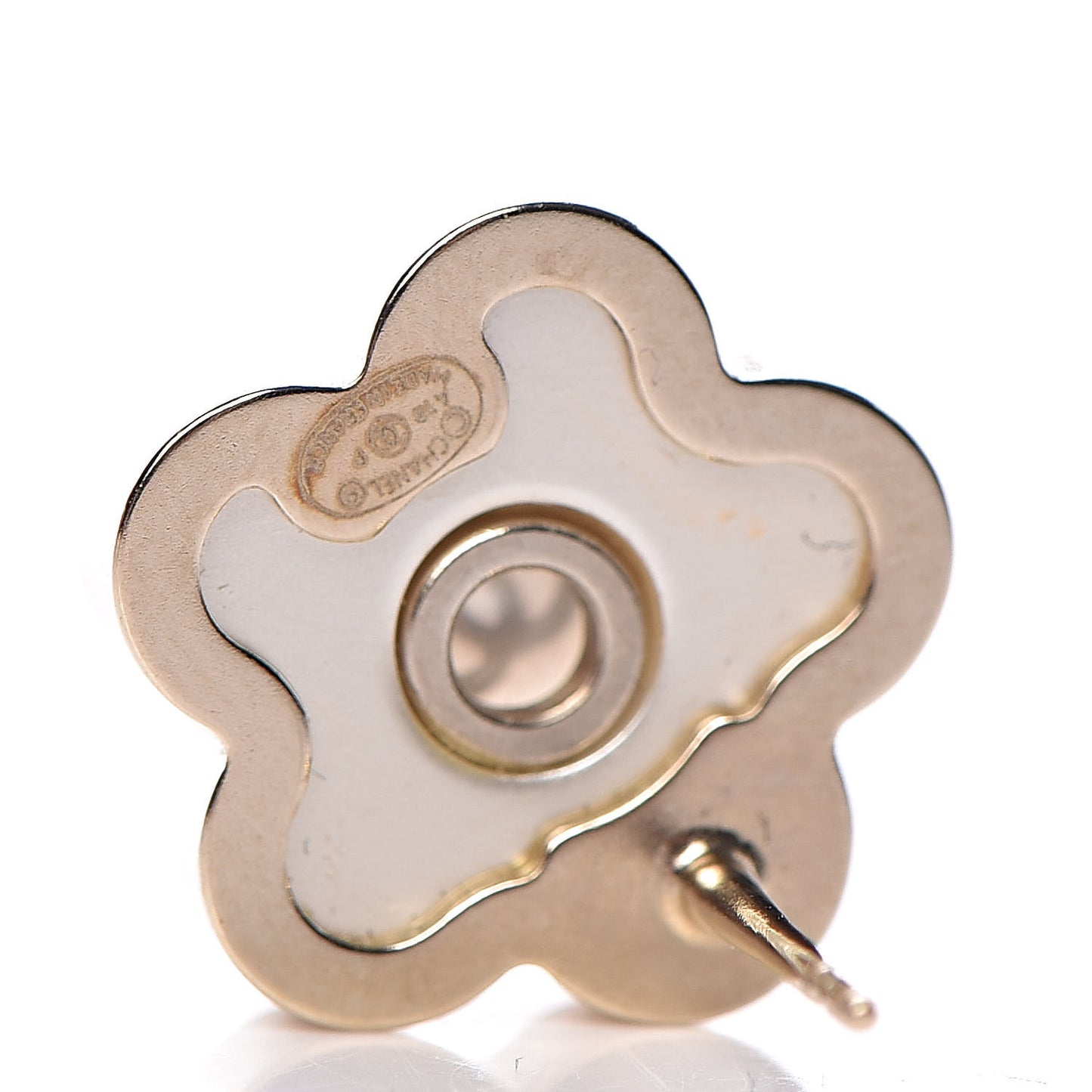 Pearl CC Camellia Earrings Gold