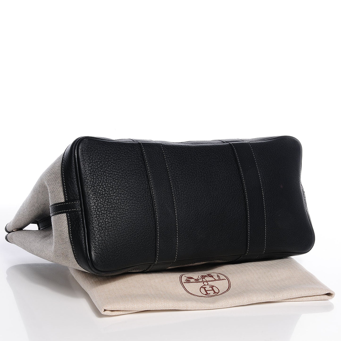 Toile Leather Garden Party MM Tote Black