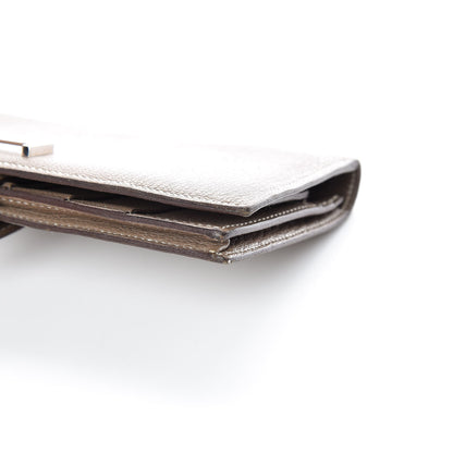 Hermes Chèvre Mysore Bearn Gusset Wallet Etoupe 12 of 12
