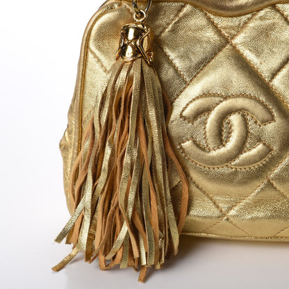 Chanel Metallic Lambskin Framed Waist Chain Belt Bag Gold 9 of 11