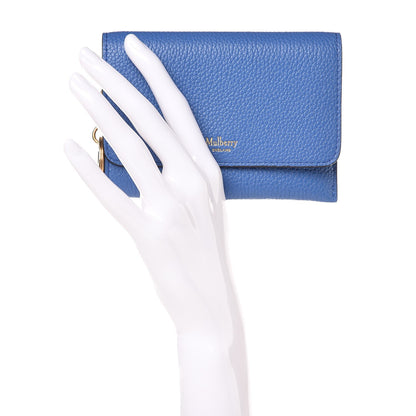 Mulberry Small Classic Grain Continental Key Coin Pouch Porcelain Blue 2 of 7