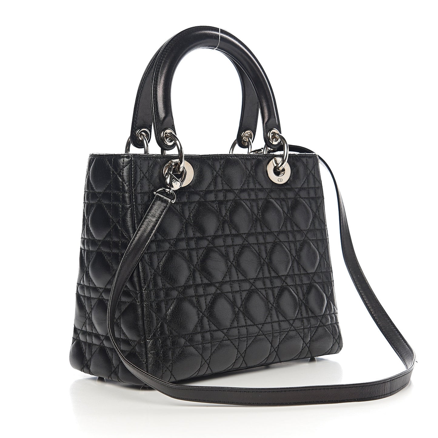 Lambskin Cannage Medium Lady Dior Black