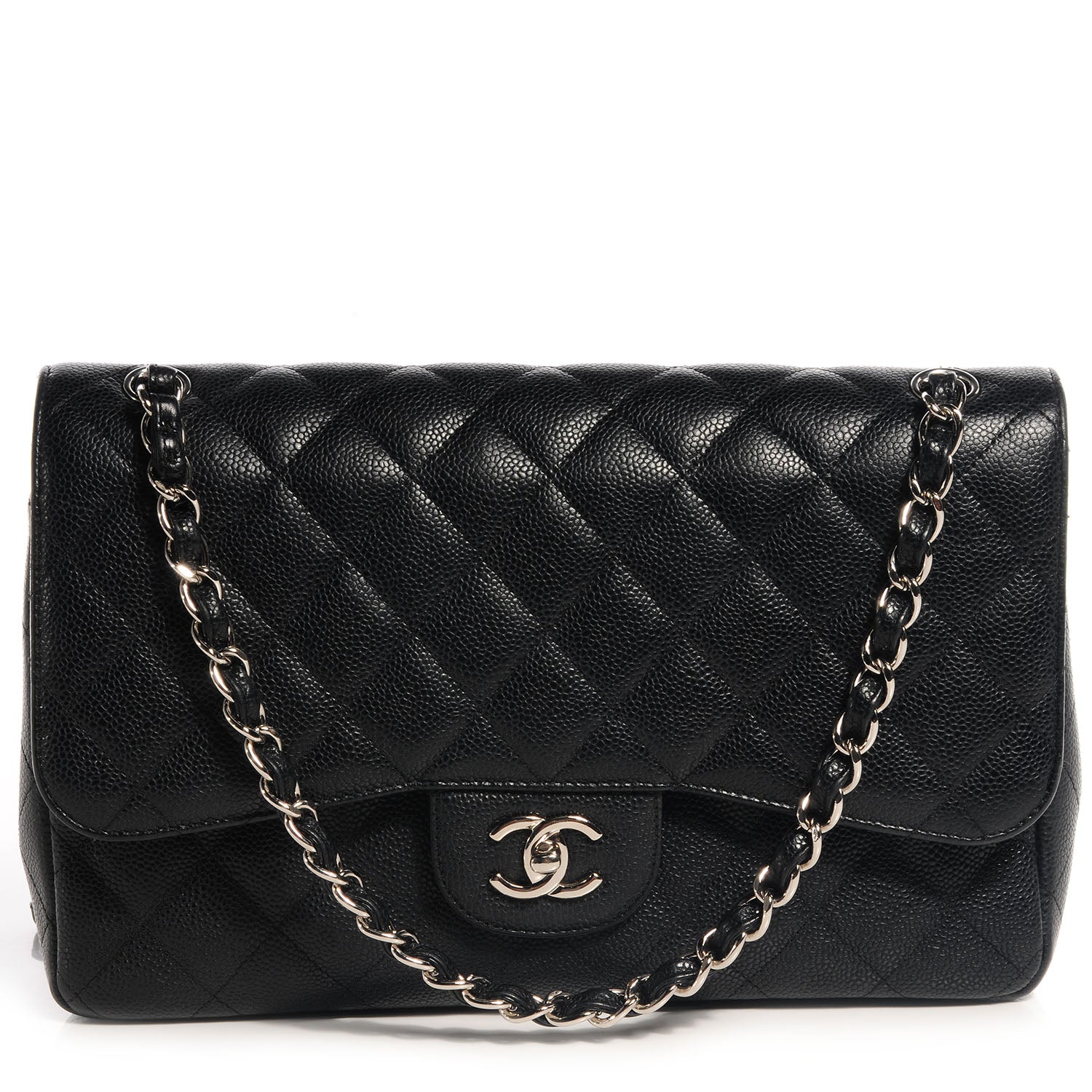 Chanel Caviar Quilted Jumbo Double Flap Black 1 of 9