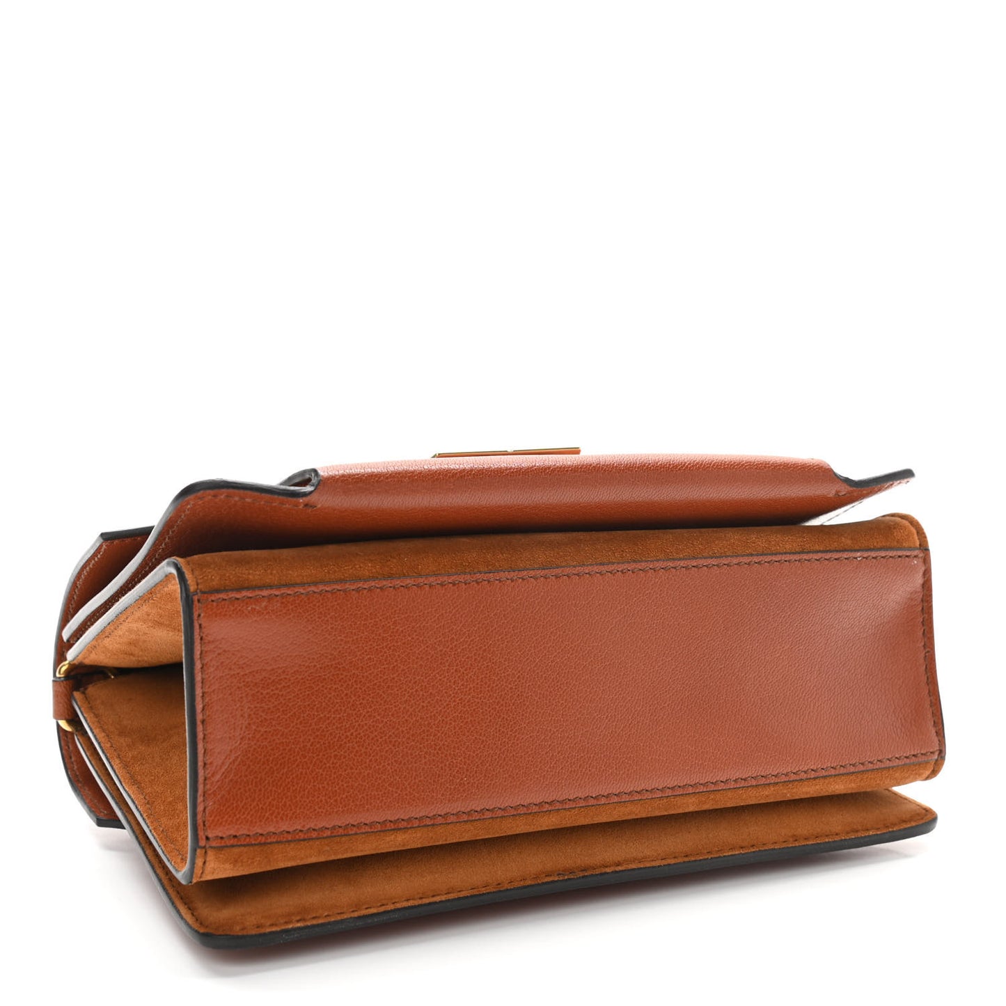 Goatskin Suede Small GV3 Shoulder Bag Amber Mastic