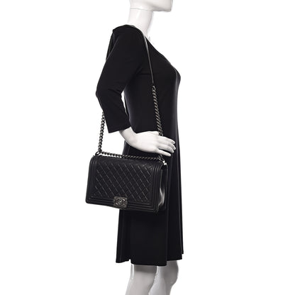 Chanel Calfskin Quilted New Medium Boy Flap Black 2 of 9