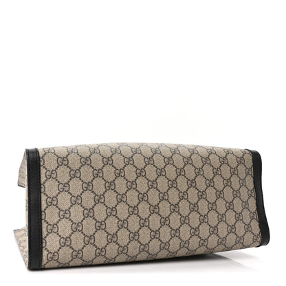 Gucci GG Supreme Monogram Medium Padlock Tote Black 4 of 10
