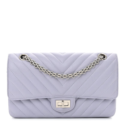 Chanel Aged Calfskin Chevron Quilted 2.55 Reissue 225 Flap Light Purple 1 of 12