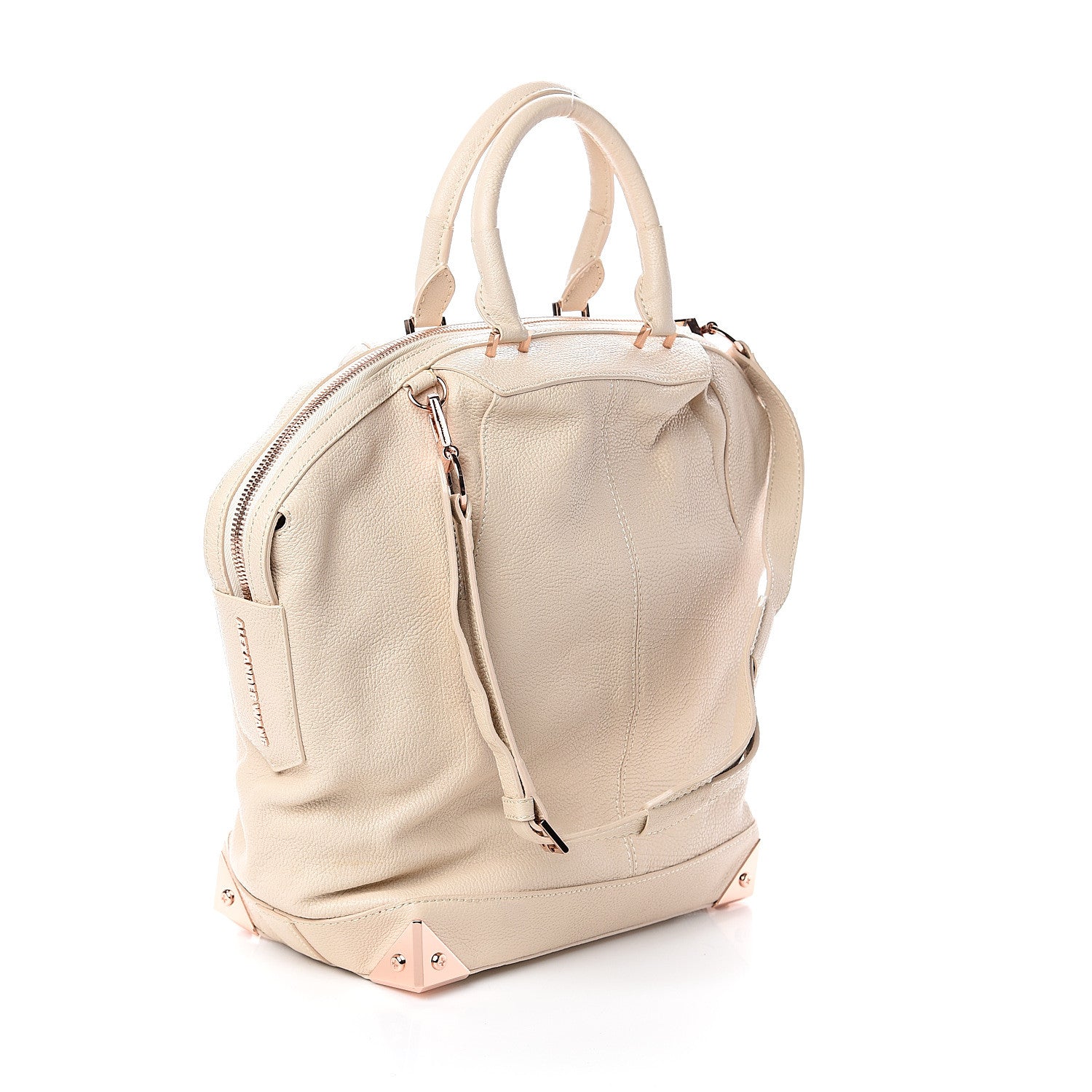 Alexander Wang Pebbled Calfskin Large Emile Eggshell 2 of 8