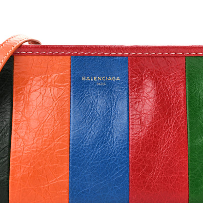 Balenciaga Veau Arena Multicolore Bazar Strap Clutch Vert Emeraude Black 7 of 9