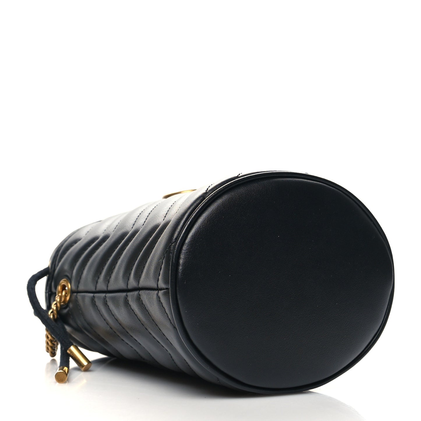 Calfskin Matelasse Mini GG Marmont 2.0 Bucket Bag Black