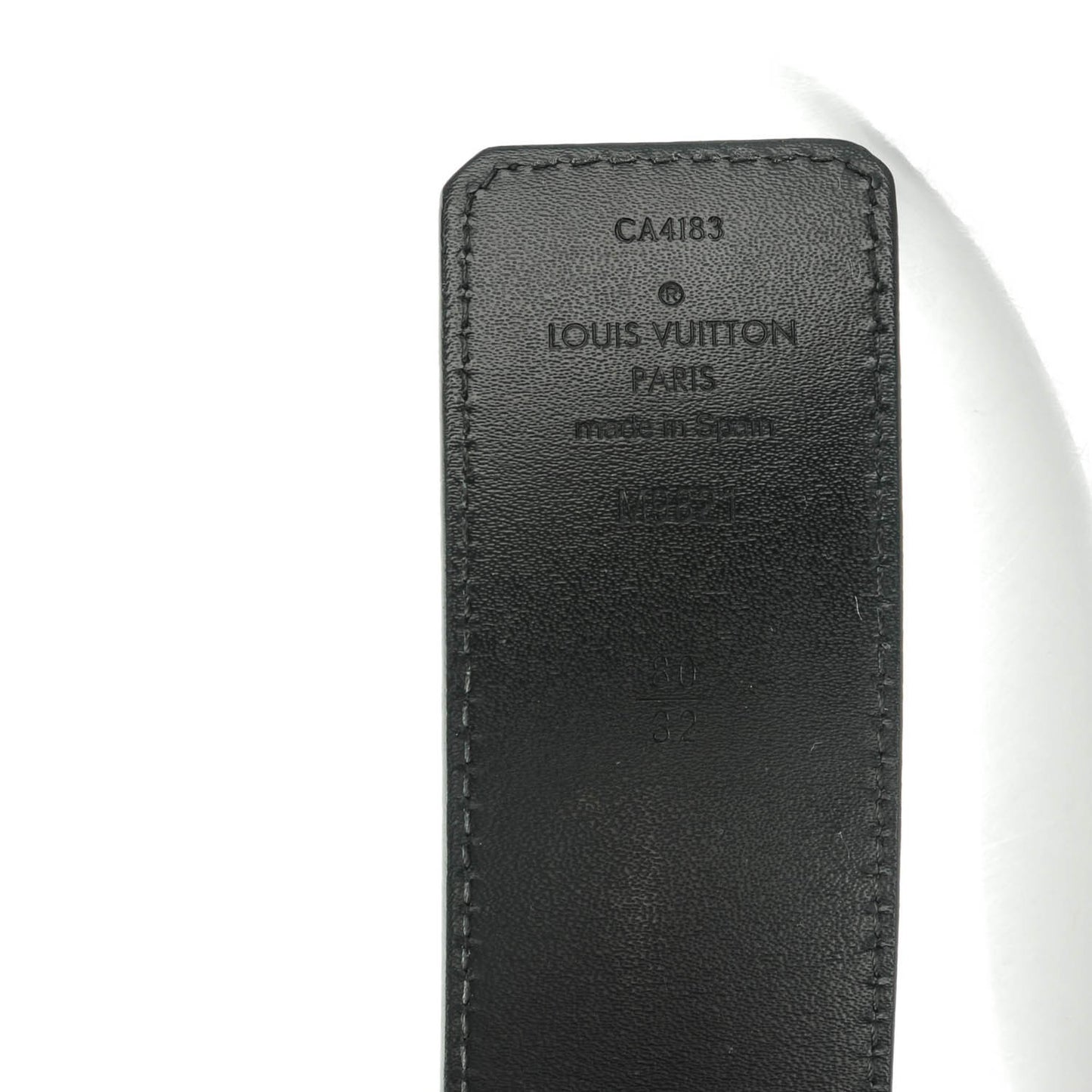 Monogram Macassar LV Initiales Reversible Belt80 32 Black