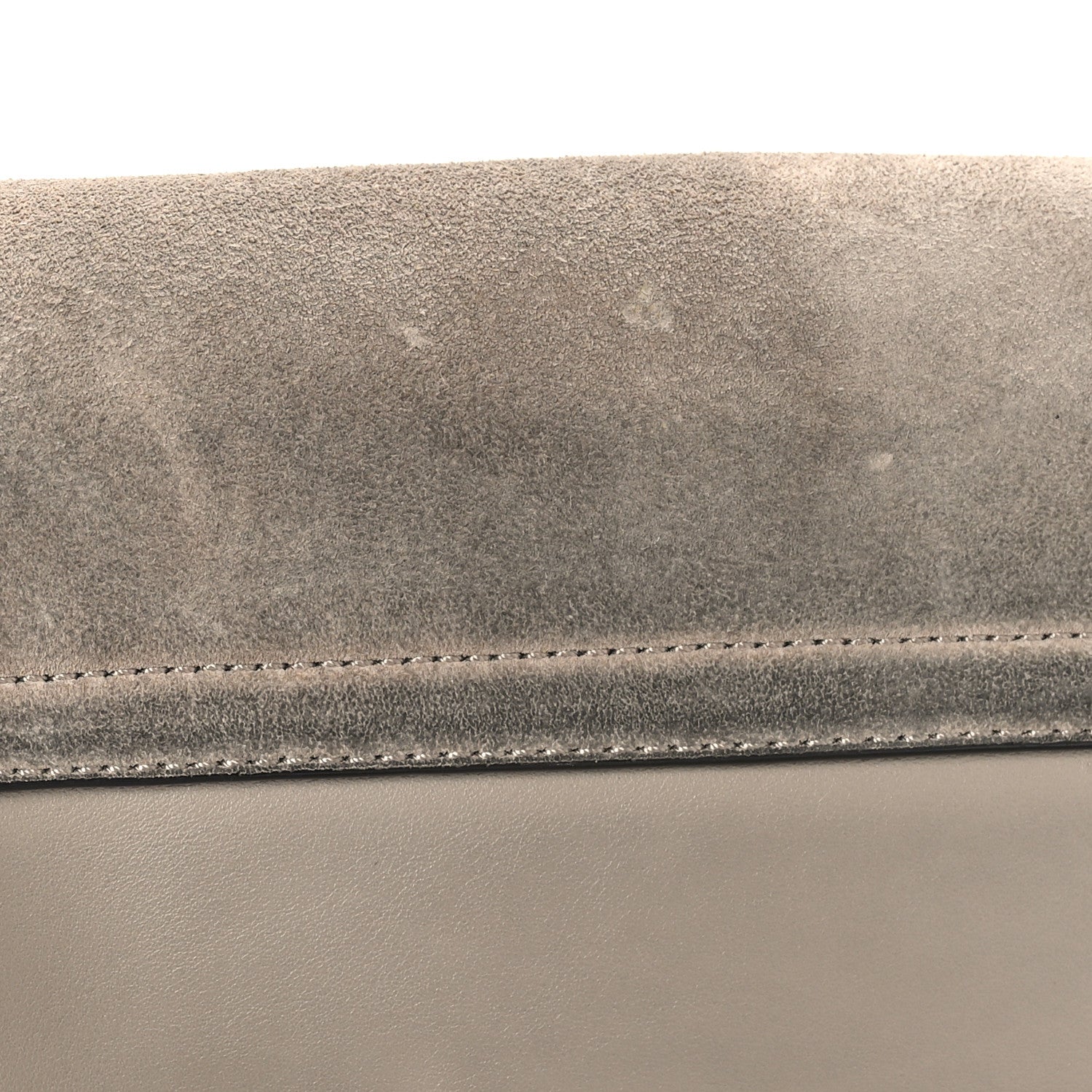 Chloe Suede Calfskin Small Faye Shoulder Bag Motty Grey 9 of 10