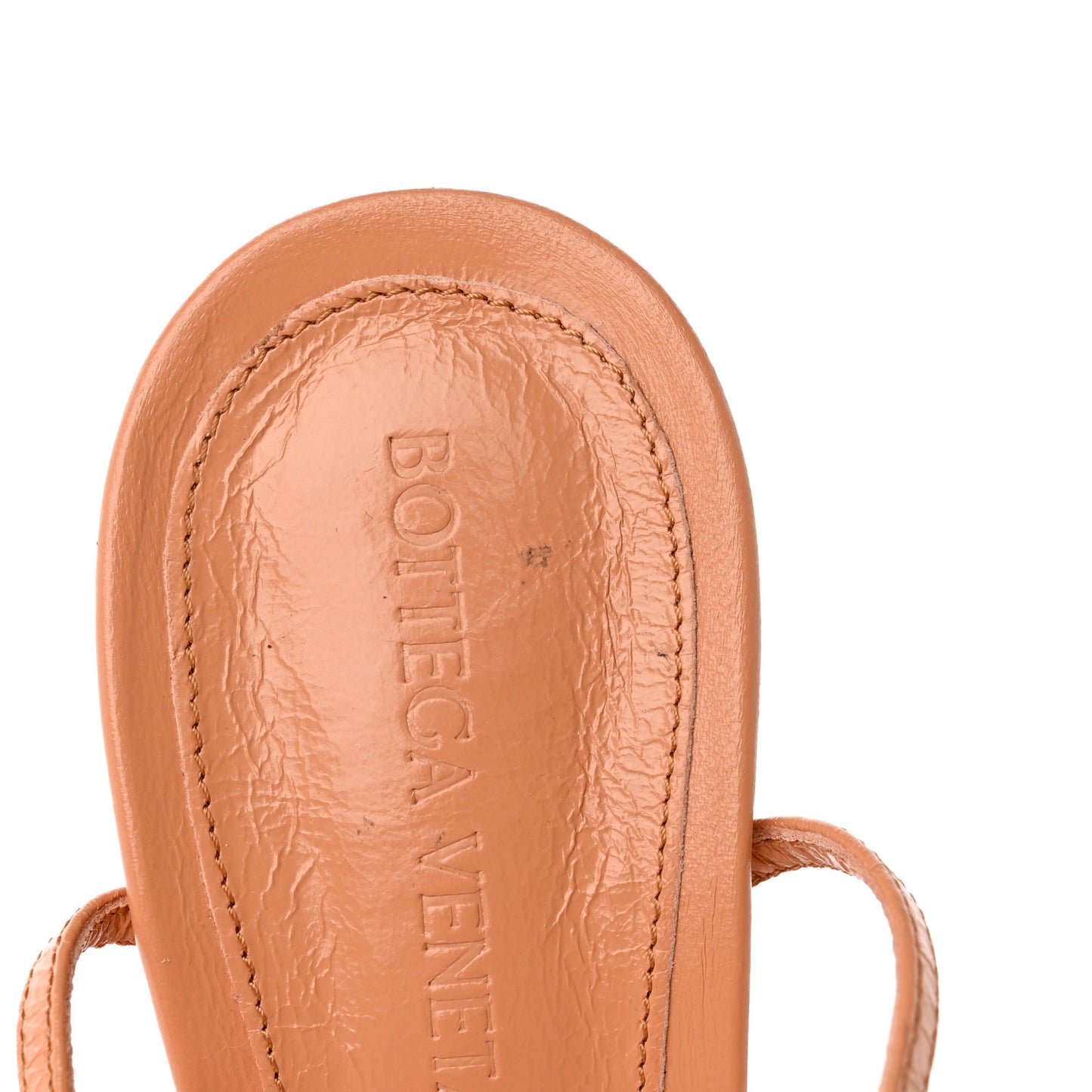 Crush Calfskin The Line 90mm Sandals 38 Clay