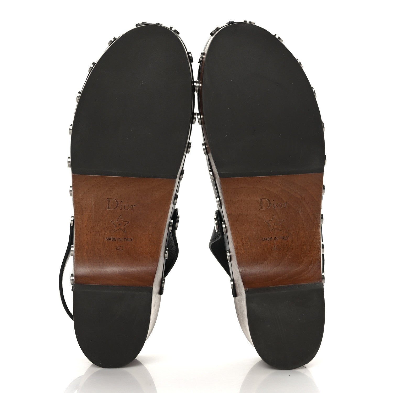 Christian Dior Calfskin Diorquake 20mm Slingback Clogs 40 Black 5 of 8