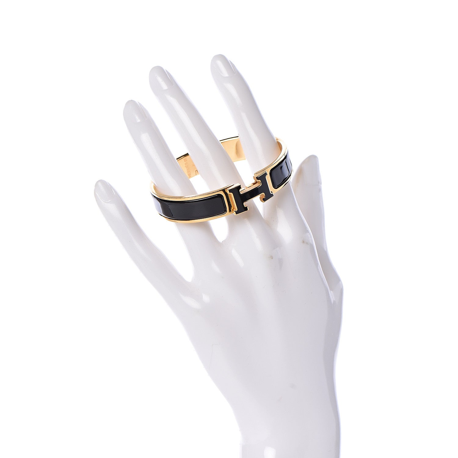 Hermes Enamel Narrow Clic Clac H Bracelet PM Black 2 of 5