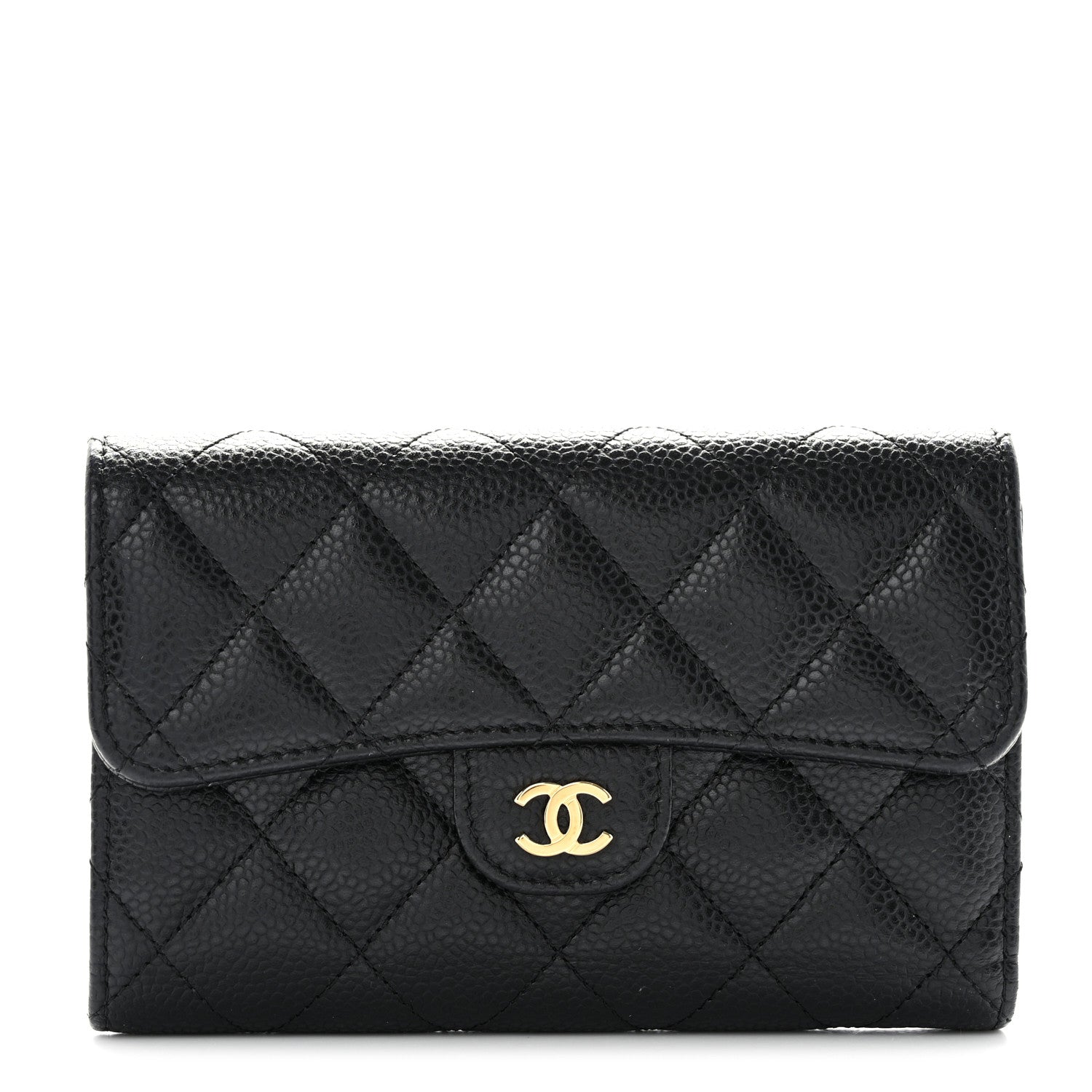 Chanel Caviar Quilted Medium Flap Wallet Black 1 of 8