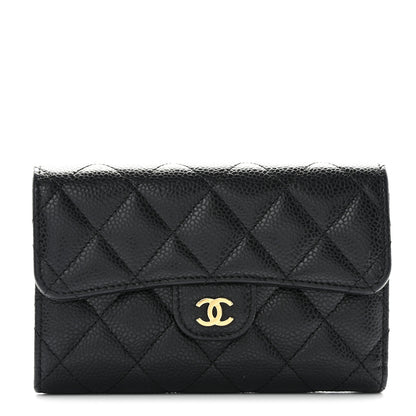 Chanel Caviar Quilted Medium Flap Wallet Black 1 of 8