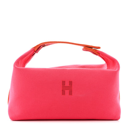 Hermes Canvas Large Bride-A-Brac Pouch Hibiscus 1 of 6
