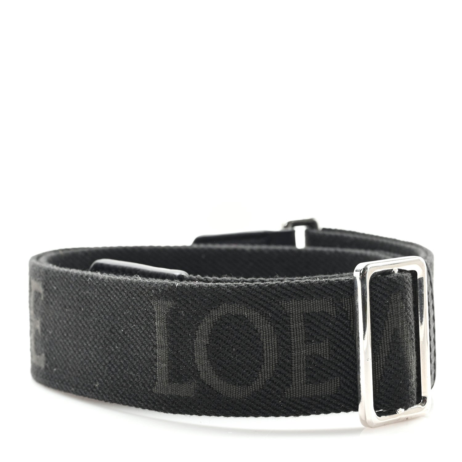 Loewe Calfskin Jacquard Webbing Anagram Strap Black 2 of 6
