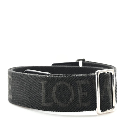 Loewe Calfskin Jacquard Webbing Anagram Strap Black 2 of 6