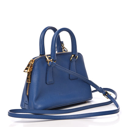 Prada Saffiano Lux Mini Promenade Tote Azzurro 3 of 10