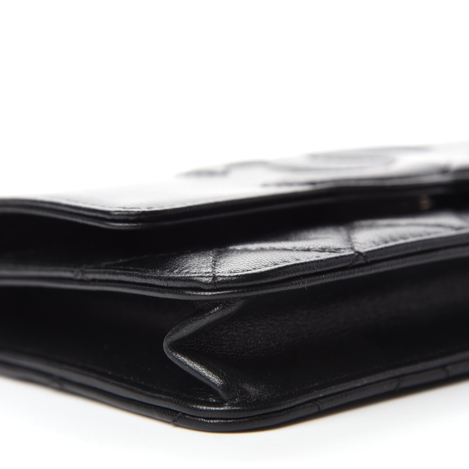 Chanel Goatskin Quilted Timeless CC Wallet On Chain WOC Black 6 of 12