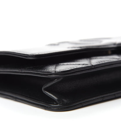 Chanel Goatskin Quilted Timeless CC Wallet On Chain WOC Black 6 of 12