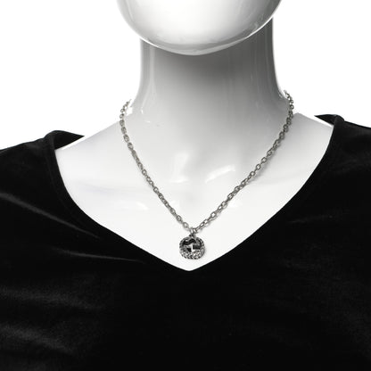 Gucci Sterling Silver Small Textured Interlocking G Pendant Necklace 2 of 5