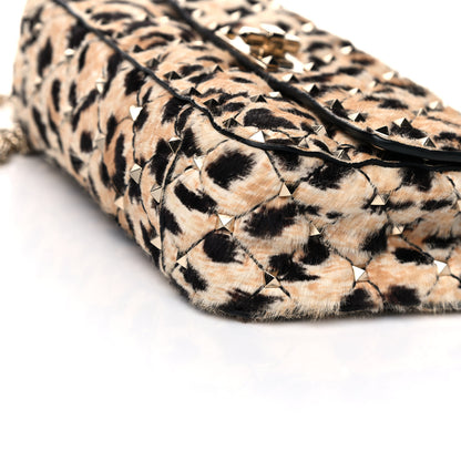 Valentino Garavani Calf Hair Leopard Print Small Rockstud Spike Shoulder Bag 11 of 17