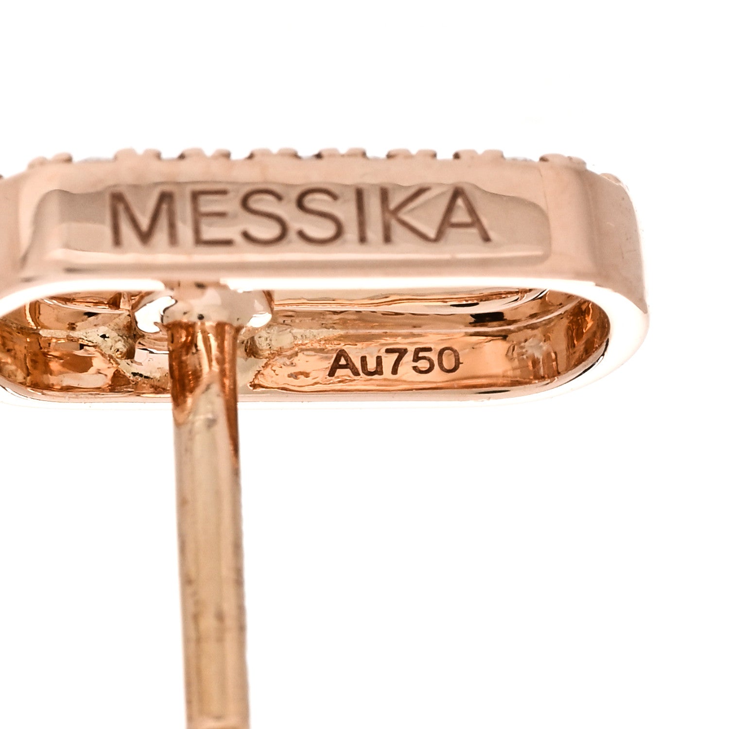 Messika 18K Rose Gold Diamond Move Uno Earrings 5 of 7