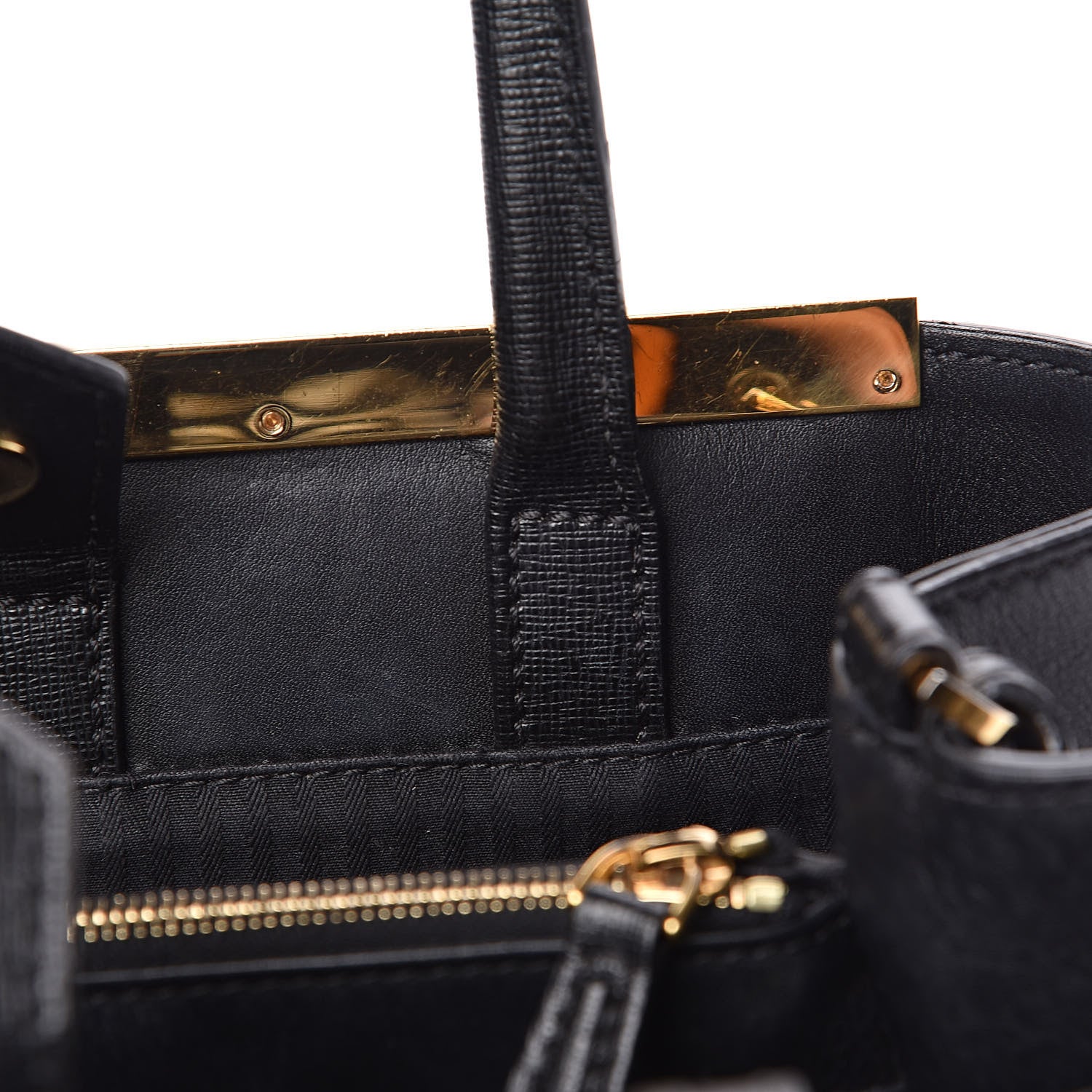 Fendi Vitello Elite Petite 2Jours Tote Black 9 of 14