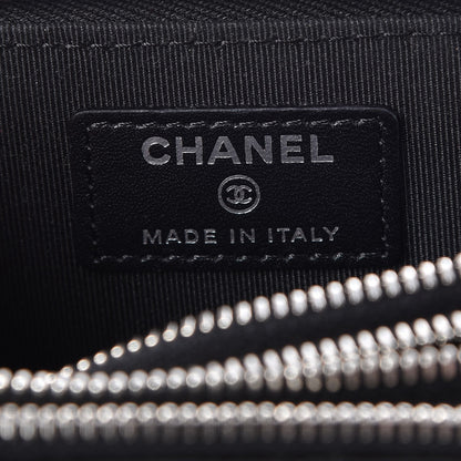 Chanel Patent Quilted Small Triple Zipper Wallet Black 8 of 9