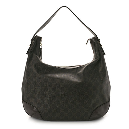 Gucci GG Supreme Monogram Margaux Calfskin Medium Nice Hobo Dark Brown 1 of 13