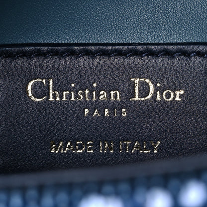 Christian Dior Calfskin Sequin Gradient Stitched Small Lady Dior Blue 6 of 12