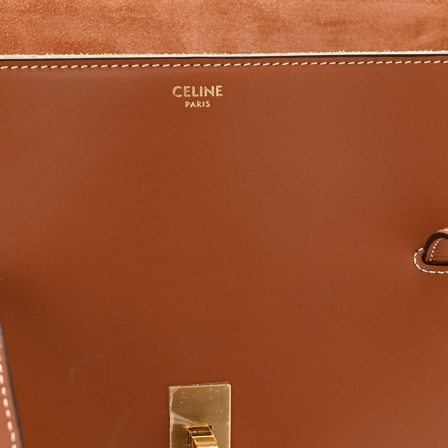 Celine Calfskin Medium Soft 16 Bag Tan 6 of 10