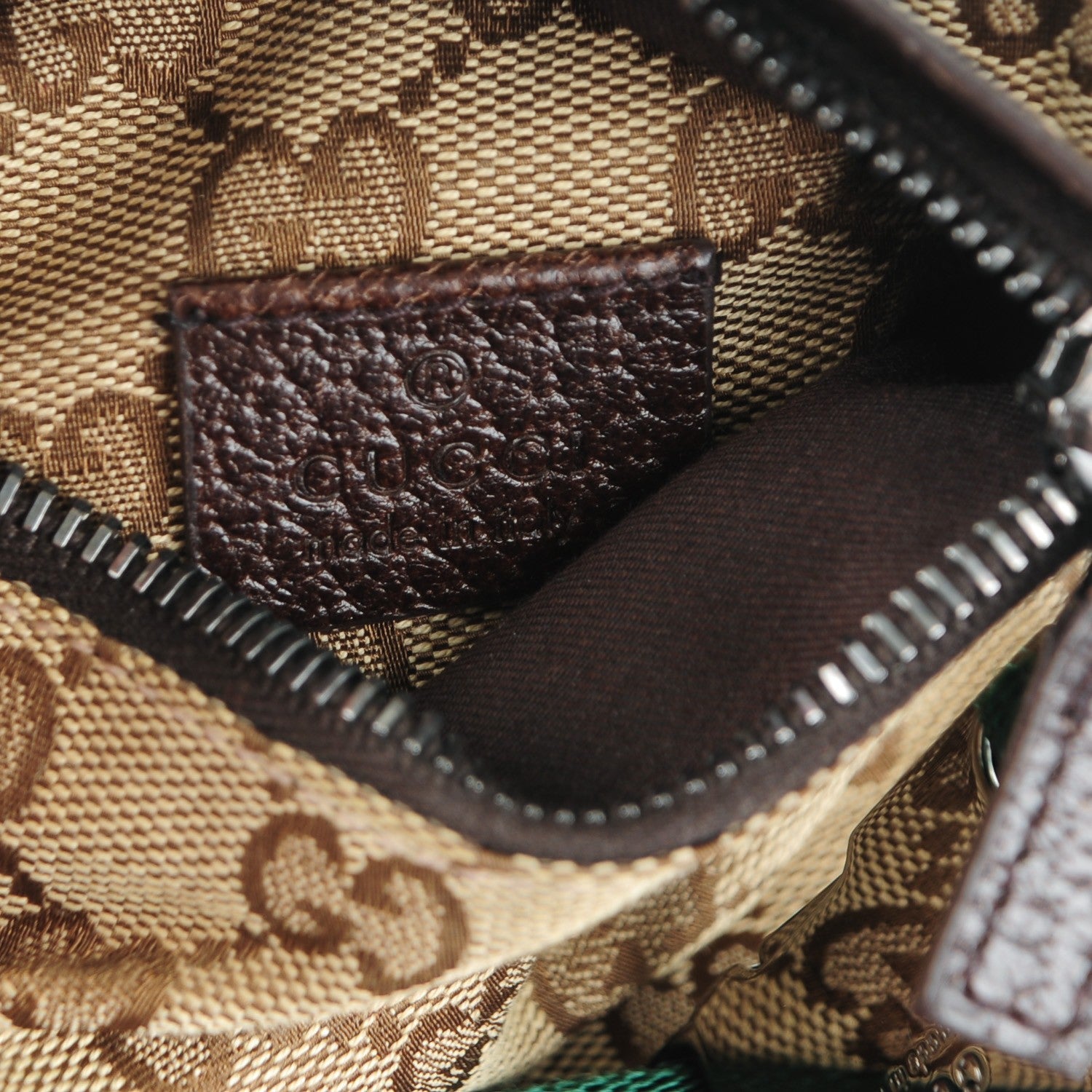 Gucci GG Monogram Double Pocket Belt Bag Dark Brown 6 of 7