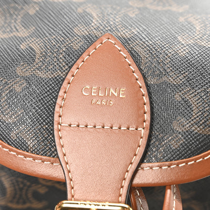Celine Triomphe Canvas Calfskin Mini Folco Backpack Tan 6 of 10