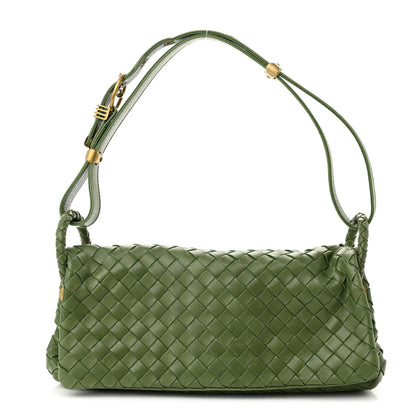 Bottega Veneta Nappa Intrecciato Mini Flap Shoulder Bag Foglia 1 of 12