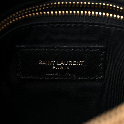 Saint Laurent Calfskin Y Quilted Monogram Medium Loulou Chain Satchel Light Natural 7 of 13