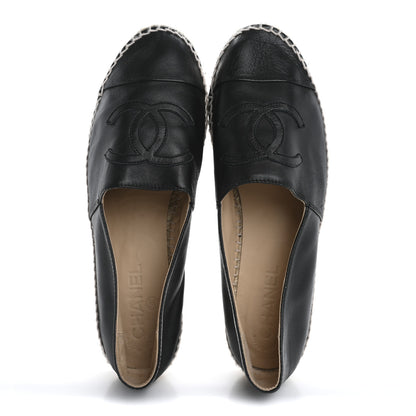 Chanel Lambskin CC Espadrilles 40 Black 2 of 10