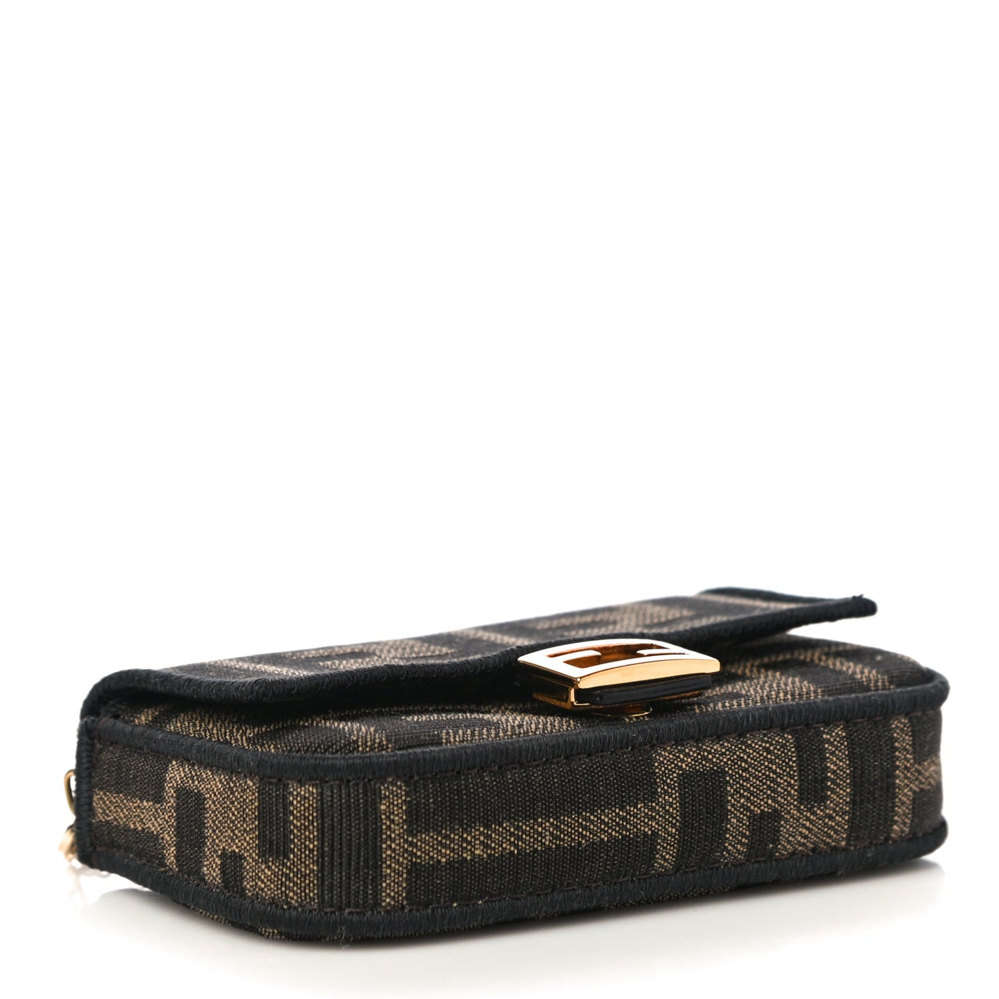 Fabric Jacquard FF 1974 Nano Baguette Charm Tobacco Moro Black