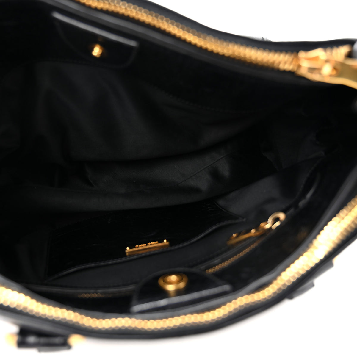 Miu Miu Vitello Shine Top Handle Satchel Black 5 of 11