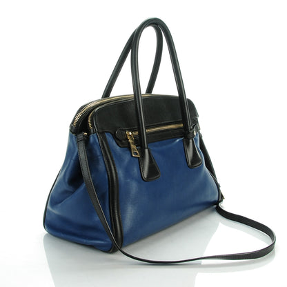 Prada Saffiano Vitello Bi-Color Large Double Zip Tote 3 of 9